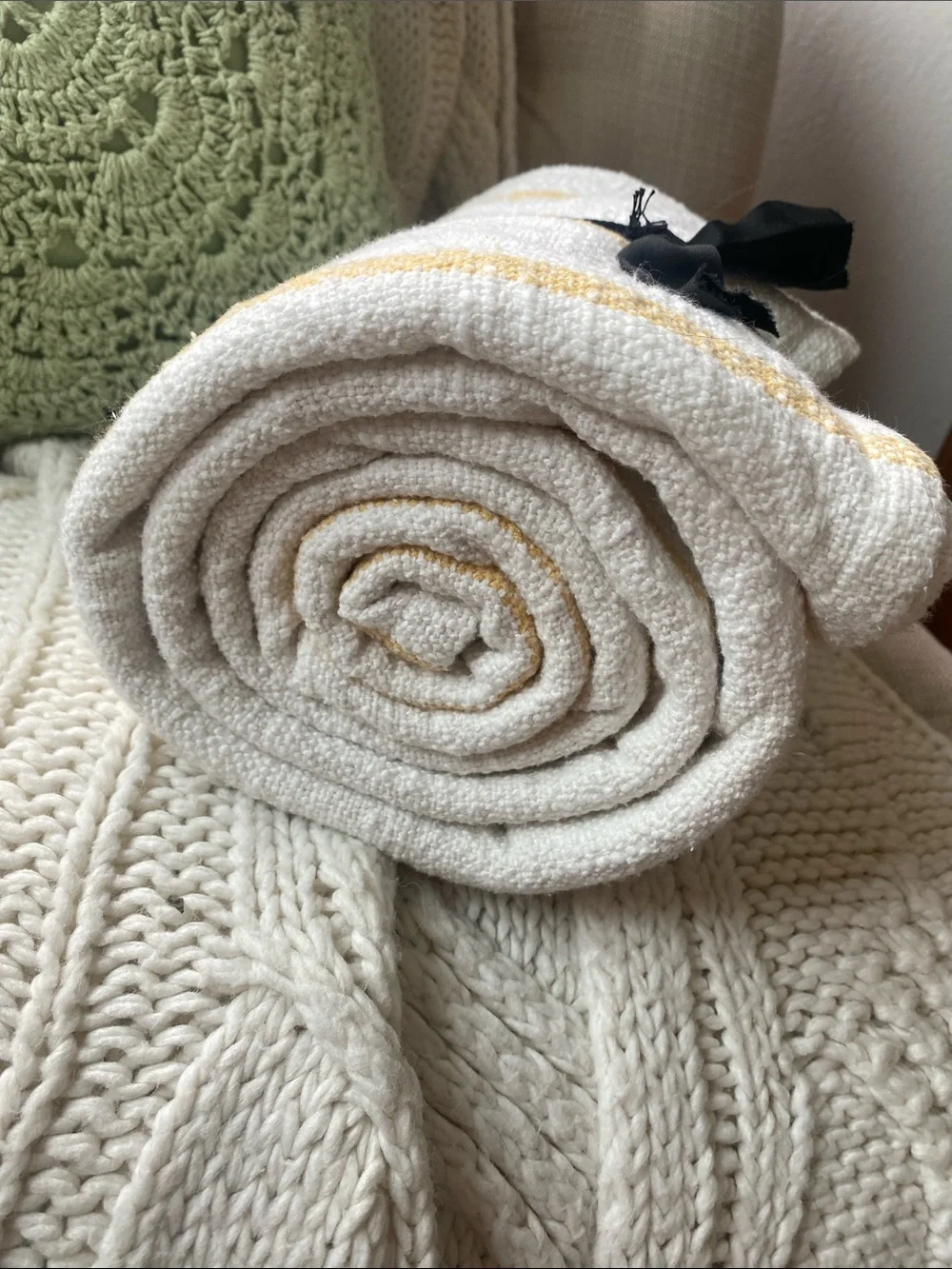 Cotton throw blanket